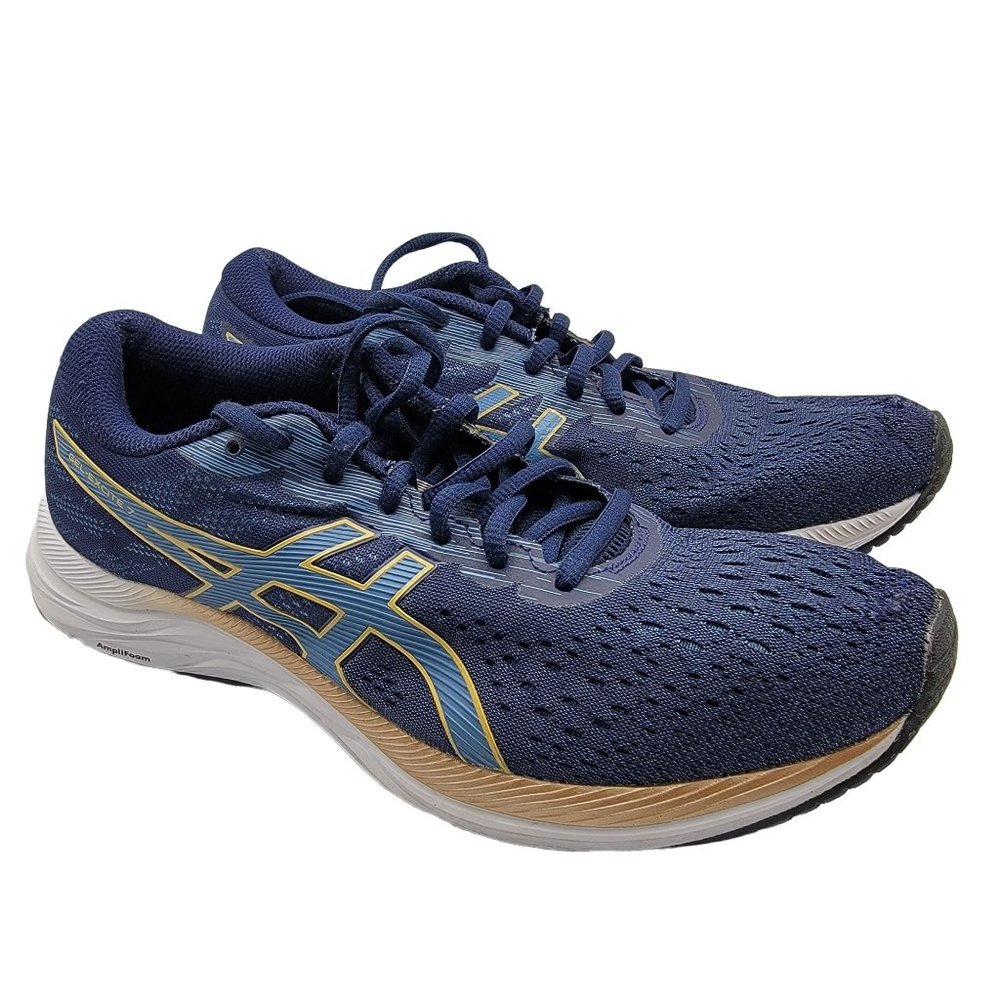Asics Gel Excite 7 Blue Womens Size 10 Amplifoam Lace up Running - 1012A562